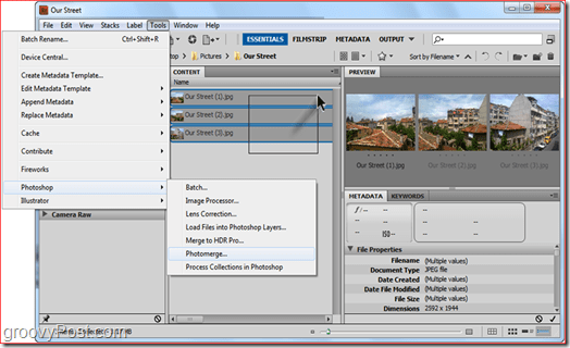 Comment créer un panorama à l'aide d'Adobe Bridge et d'Adobe Photoshop