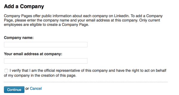 LinkedIn ajouter une page d'entreprise