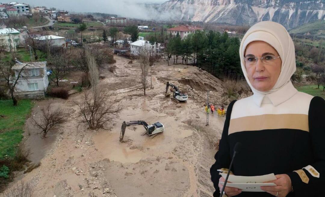 Le partage des inondations est venu d'Emine Erdoğan! "Désolé pour ta perte"