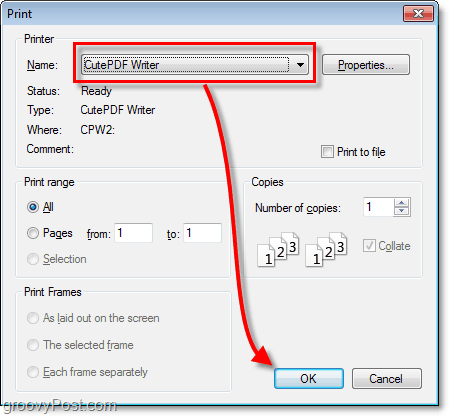 comment enregistrer n'importe quel document au format PDF à l'aide de la fonction d'impression et de cutepdf