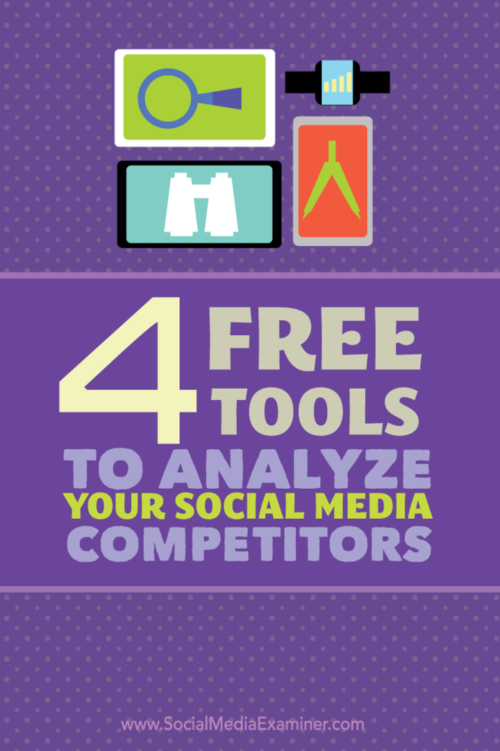 quatre outils pour analyser les concurrents sur les réseaux sociaux