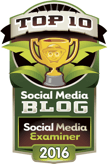 examinateur des médias sociaux top 10 du blogue des médias sociaux 2016 badge