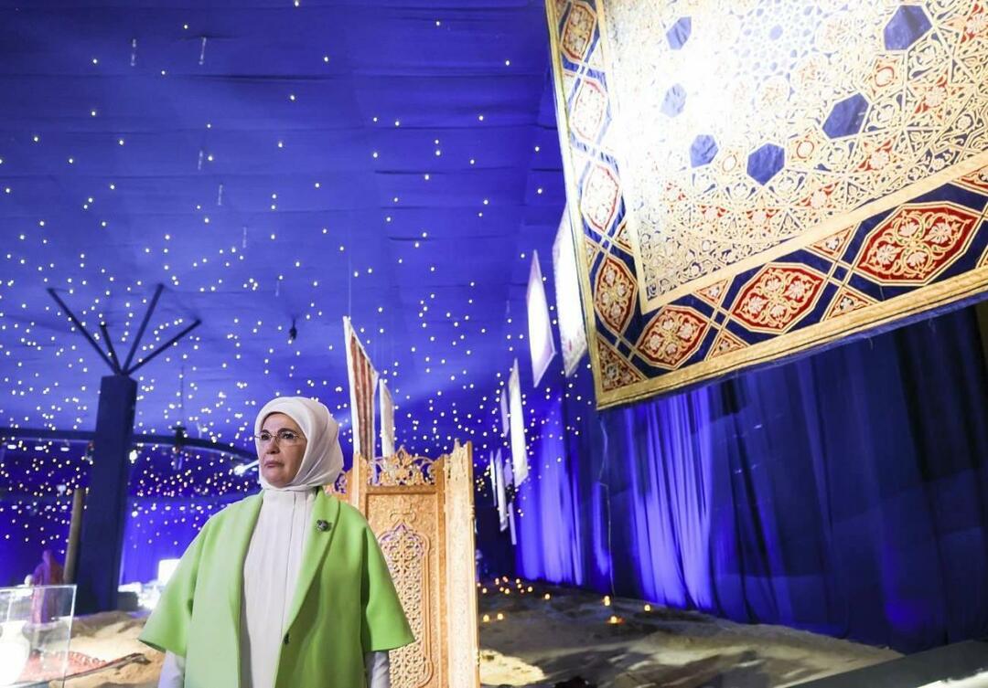 Emine Erdoğan a visité le parc des expositions de Samarcande