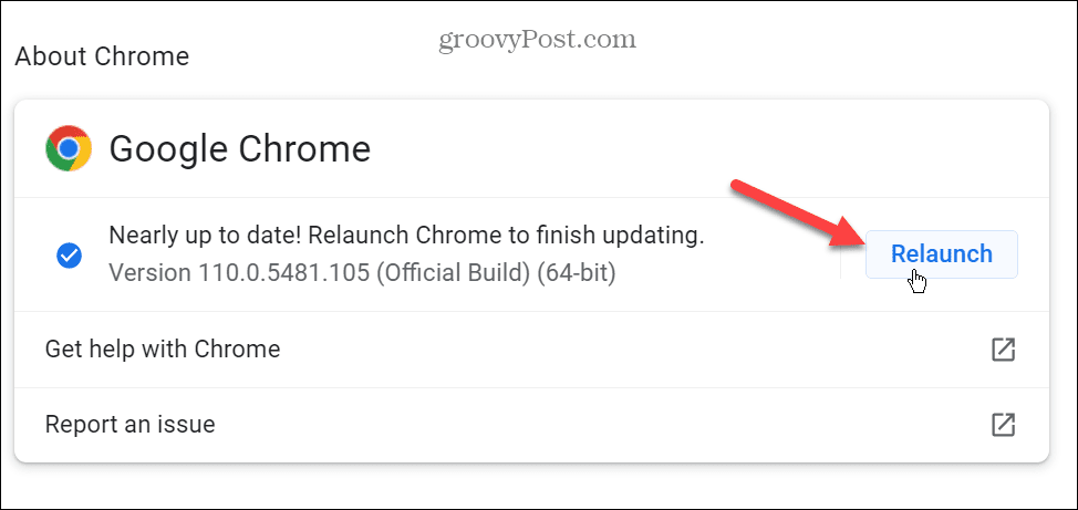 Code d'erreur Google Chrome STATUS_BREAKPOINT