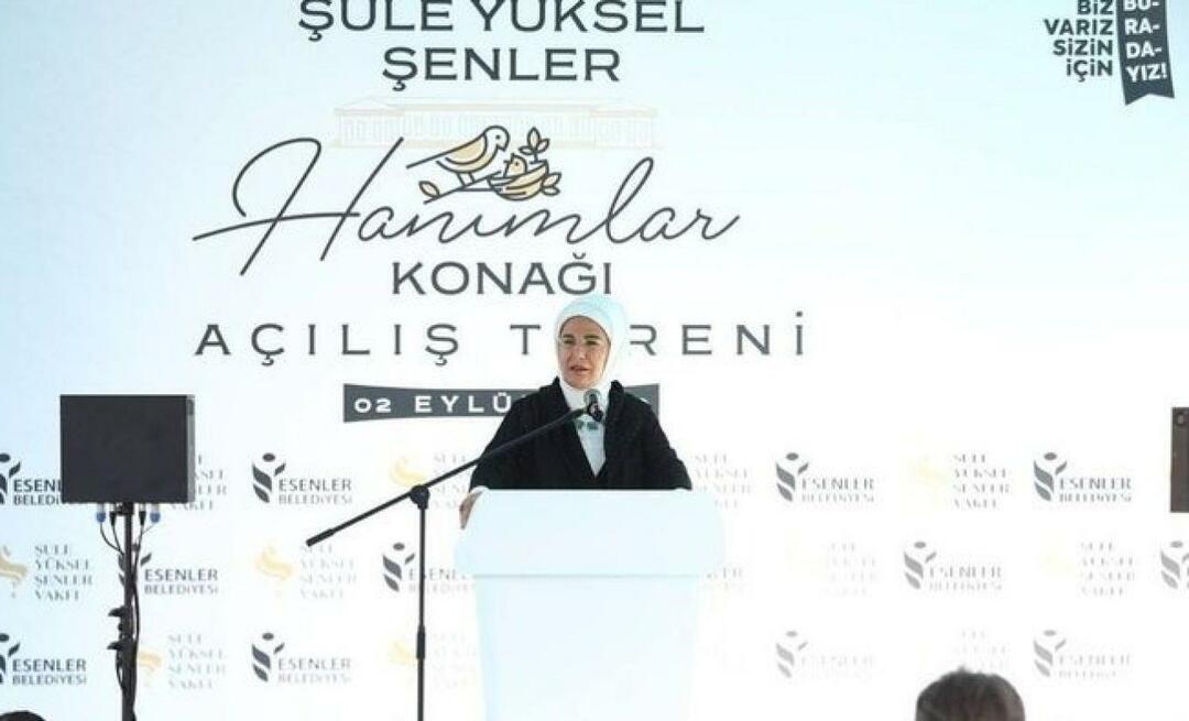 Emine Erdagan a assisté à l'inauguration du manoir Şule Yüksel Şenler.