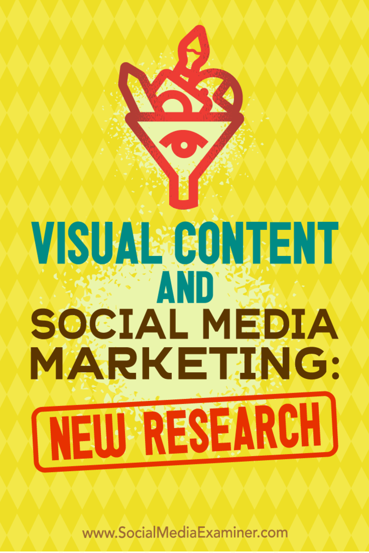Contenu visuel et marketing des médias sociaux: nouvelle recherche de Michelle Krasniak sur Social Media Examiner.