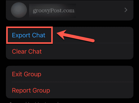 chat d'exportation WhatsApp
