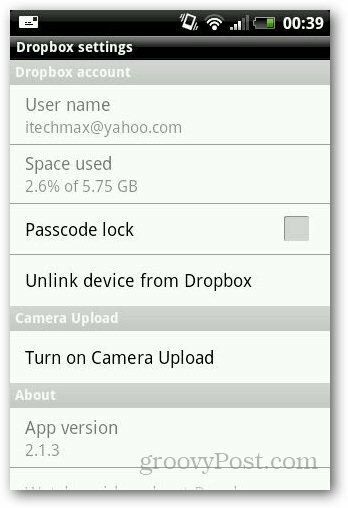 Mot de passe protégé Dropbox 2
