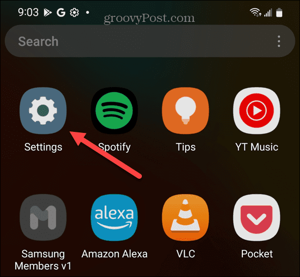 paramètres Android