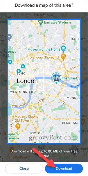 Téléchargez une carte Google Maps hors ligne personnalisée