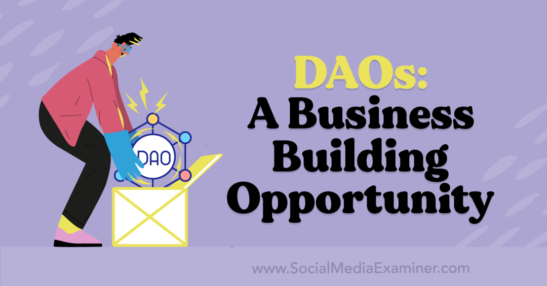 DAO: un examinateur d'opportunités de création d'entreprise pour les médias sociaux
