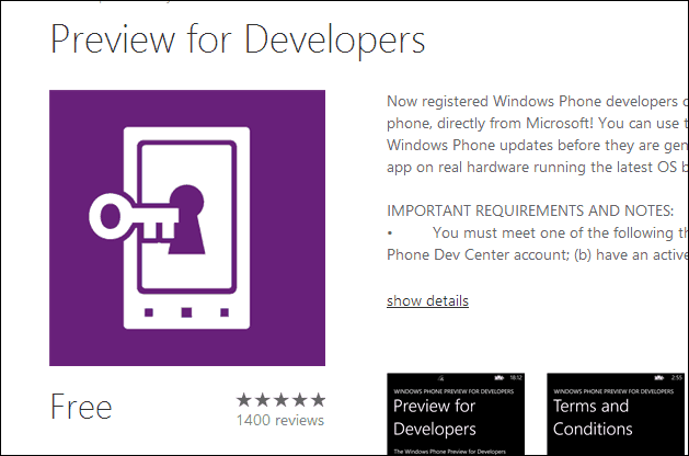 Comment obtenir tôt les mises à jour de Windows Phone 8.1 avec aperçu pour les développeurs
