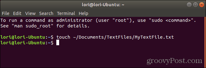 Utiliser la commande tactile sous Linux