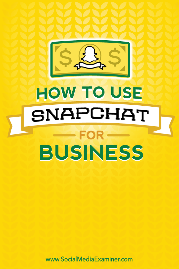 Comment utiliser Snapchat pour les entreprises: examinateur de médias sociaux
