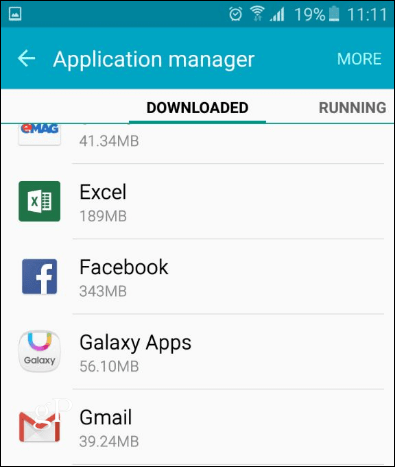 Gestionnaire d'applications Android