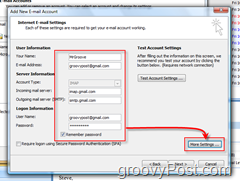 Configurer Outlook 2007 pour un compte GMAIL IMAP
