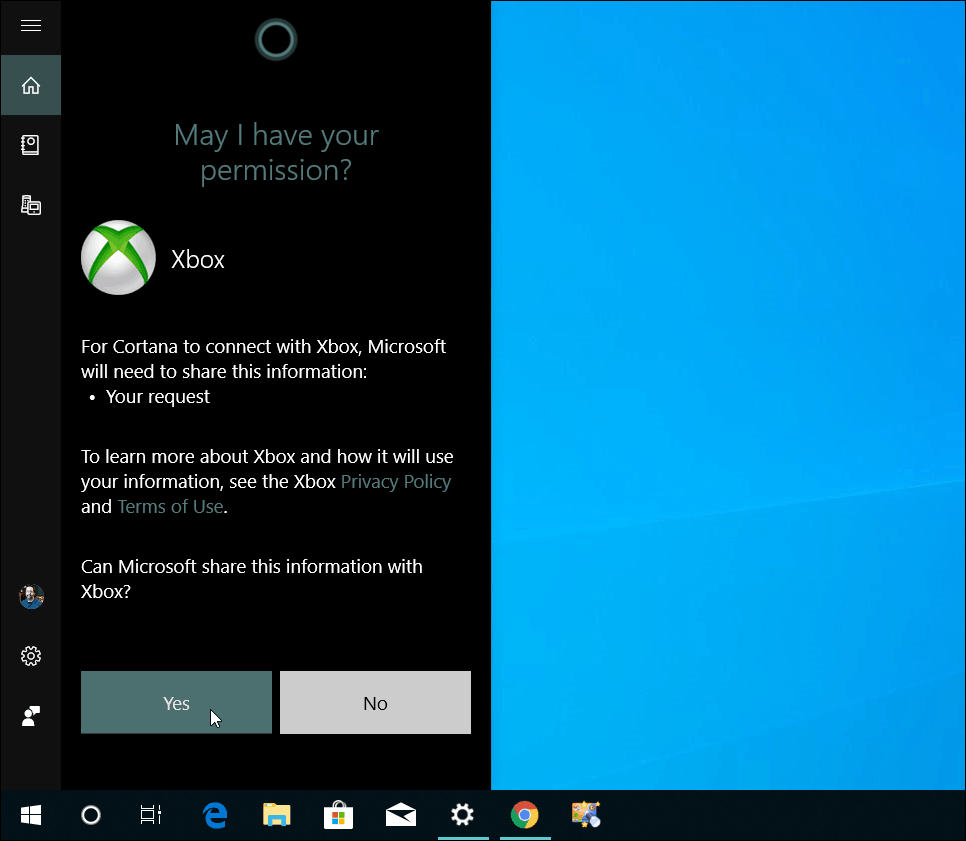 Connectez Xbox One Cortana PC