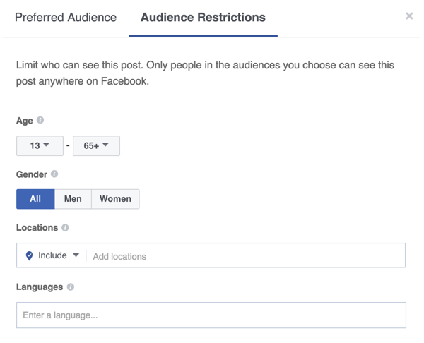 Vous pouvez également réduire la visibilité de votre publication Facebook.