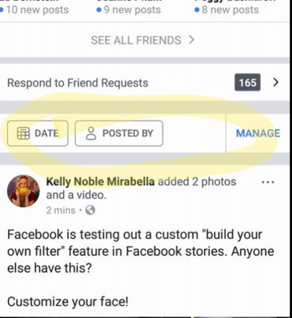 Facebook semble déployer un moyen facile de rechercher, filtrer et gérer les publications créées par vous, vos amis ou tout le monde.