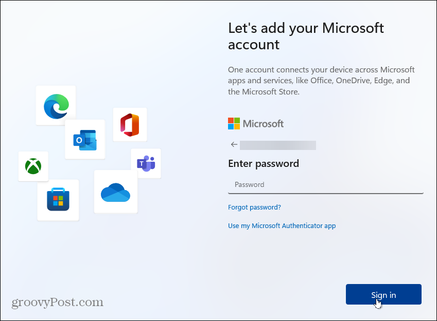 mot de passe compte Windows