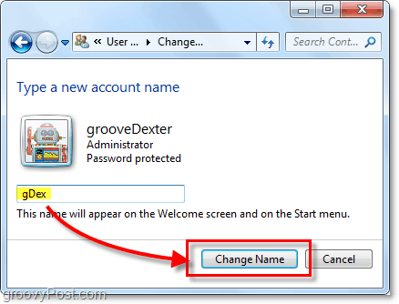 créer un nouveau nom de compte pour windows 7
