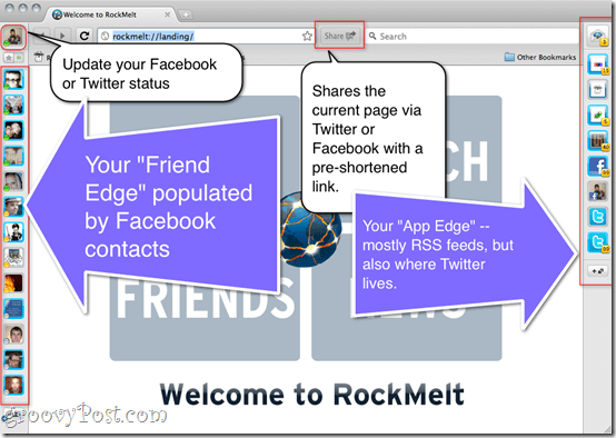 Critique RockMelt - Navigateur Web de médias sociaux