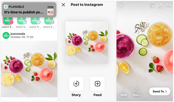 Planifiez une histoire Instagram via Planable