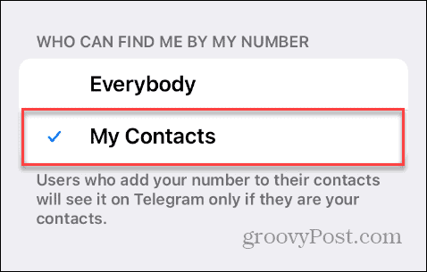 Rechercher par numéro de téléphone sur Telegram