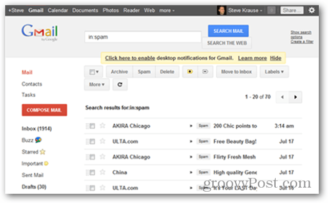 Nouvelle interface utilisateur GMAIL redessinée