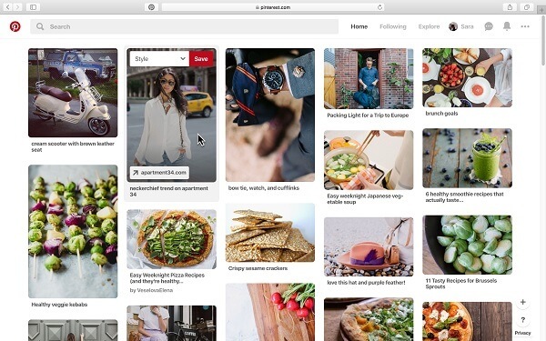 Pinterest a déployé une mise à jour qui permet d'enregistrer des épingles sur un tableau à partir du Web de bureau en un seul clic au lieu d'avoir à cliquer sur le bouton Enregistrer et à choisir un tableau.