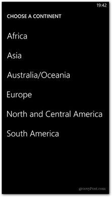 Cartes Windows Phone 8 disponibles continent