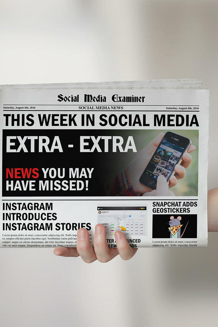 Instagram déploie des histoires de 24 heures: cette semaine dans les médias sociaux: Social Media Examiner