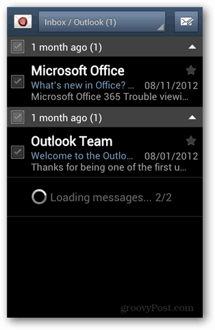 compte Outlook android