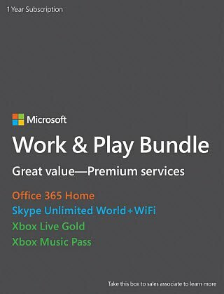 Ensemble de services d'abonnement Microsoft Work & Play 199 $
