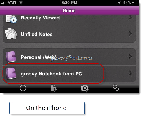 Application iPhone Onenote