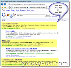 Image des résultats de recherche Google pour Windows Live Writer