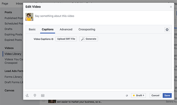 Appuyez sur le bouton Générer (avec l'icône de la baguette magique) pour produire des sous-titres automatiques pour votre vidéo.
