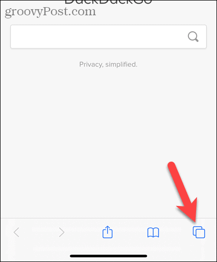 Appuyez sur le bouton d'onglet dans Safari sur iOS