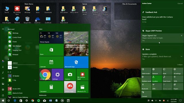 Mise à jour anniversaire de Windows 10 en mode sombre