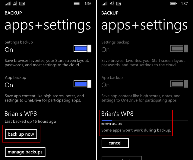 Conseil Windows Phone 8.1: Sauvegardez manuellement les données de votre téléphone