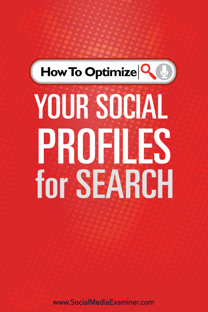 comment optimiser les profils sociaux pour la recherche