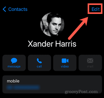 modifier les contacts de l'iphone