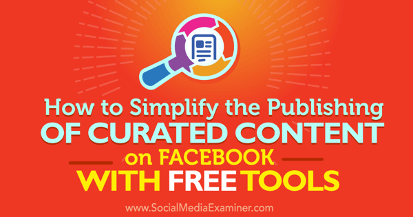 outils gratuits pour publier du contenu organisé sur Facebook