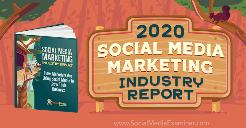 Rapport 2020 sur l'industrie du marketing des médias sociaux par Michael Stelzner sur Social Media Examiner.