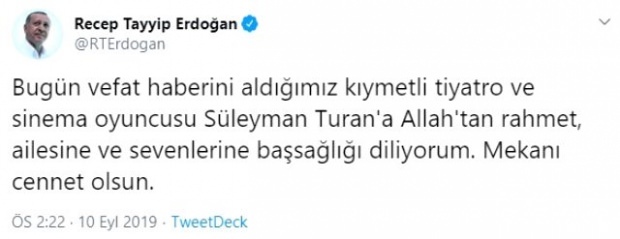 recep tayyip erdoğan partage des condoléances