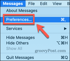 préférences de messagerie mac