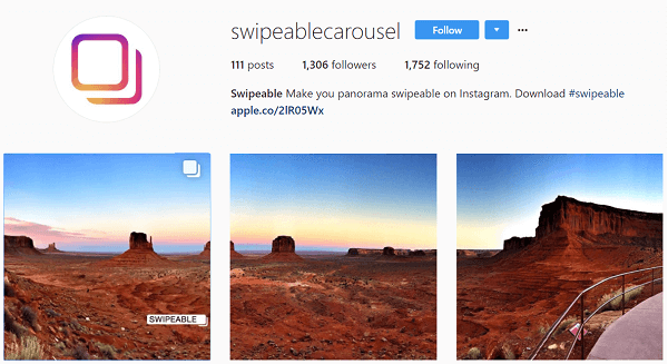 Swipeable transforme les panoramas et les photos 360 en publications multi-images.
