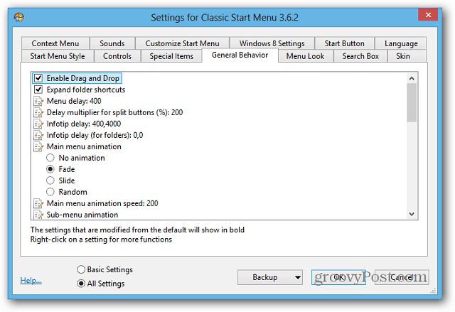 Récupérez le menu Démarrer dans Windows 8 avec Classic Shell