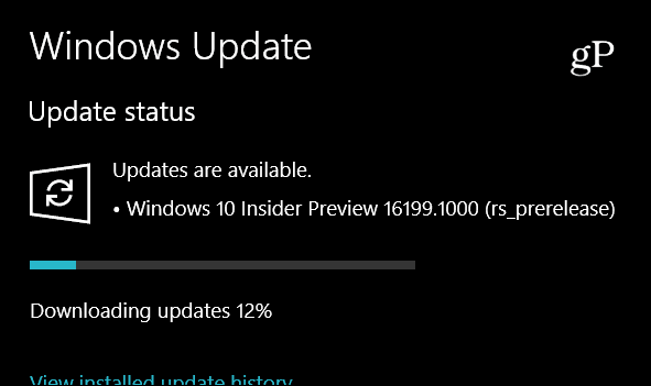 Microsoft propose Windows 10 Insider Preview Build 16199, inclut de nouvelles fonctionnalités