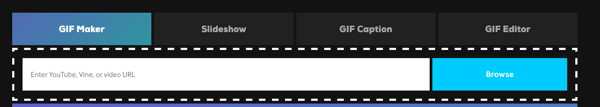 Pour créer un GIF sur Giphy, choisissez GIF Maker ou Diaporama.